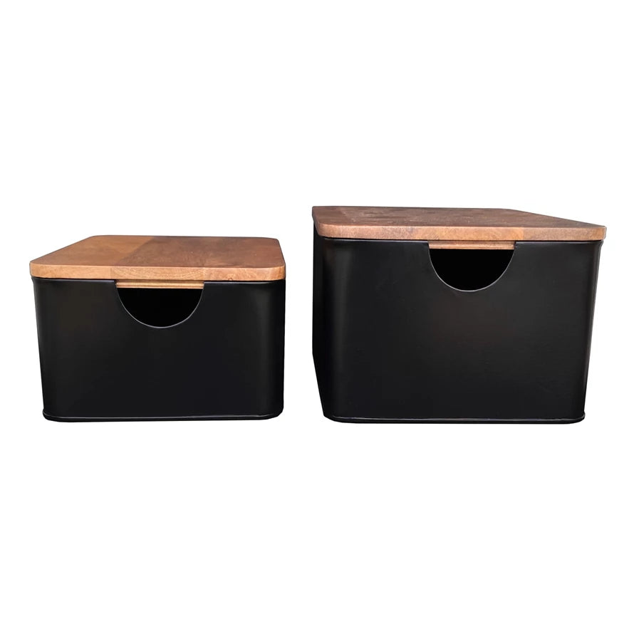 Metal Containers with Mango Lids