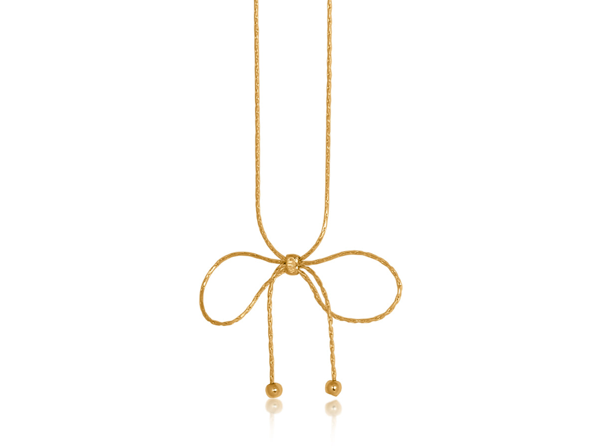 Gold Sylvie Bow Chain Necklace