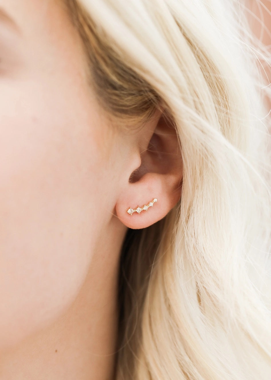 Champagne Crawler Earring