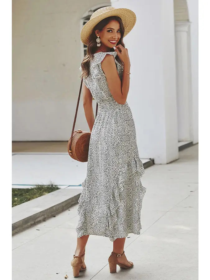Sleeveless Ruffled Dress