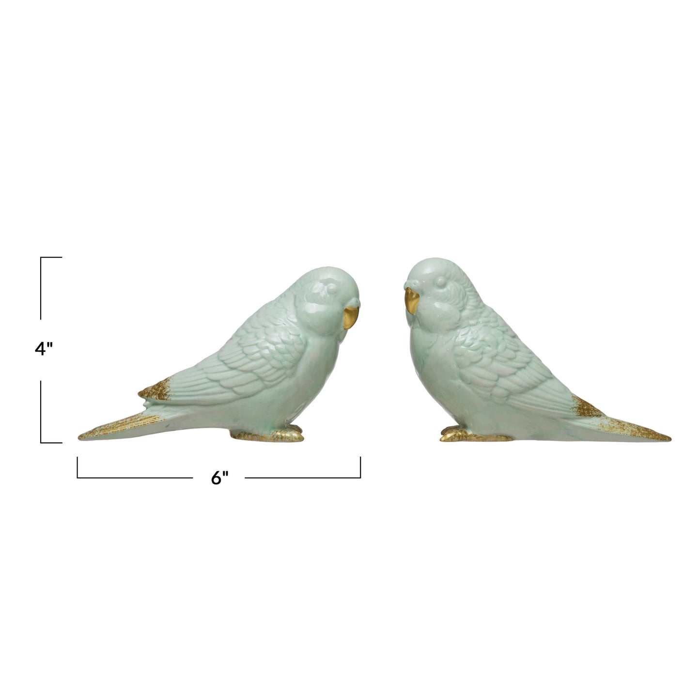 Ceramic Parakeet Decor