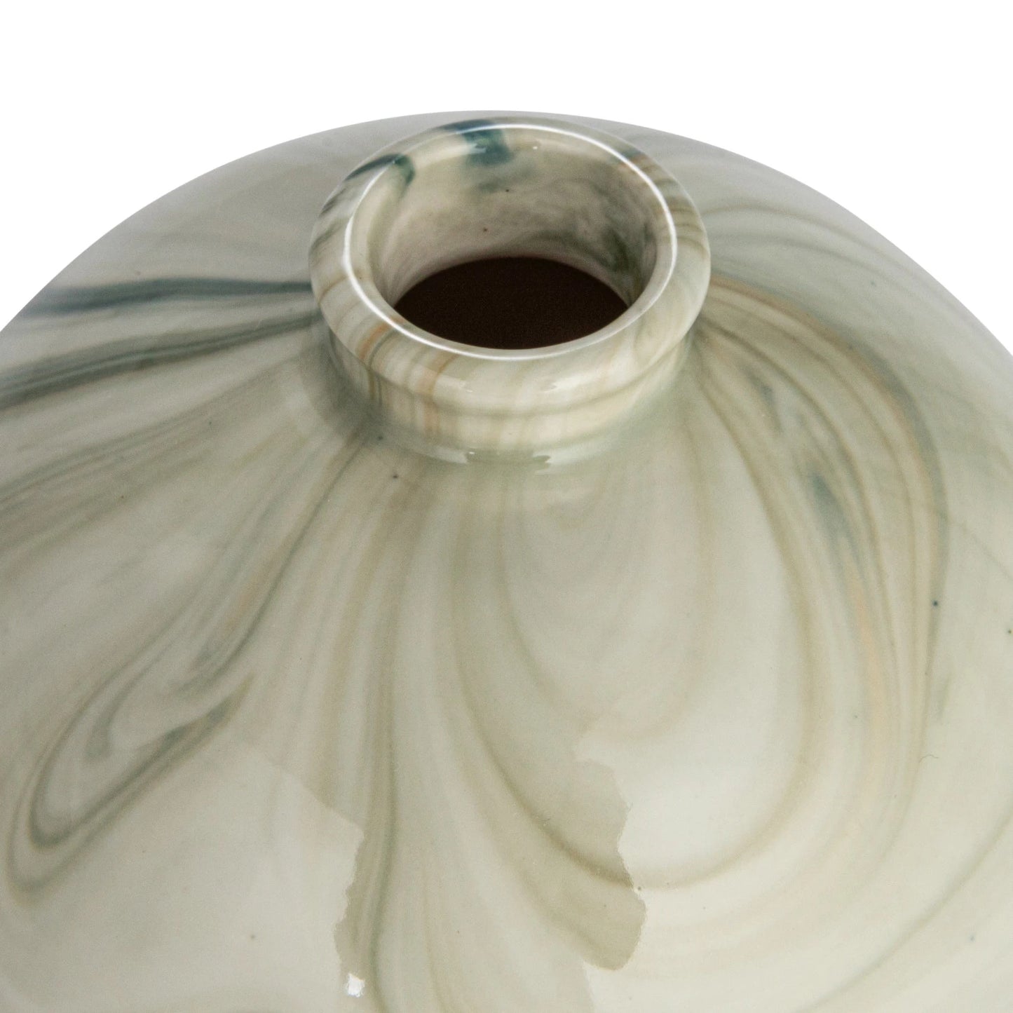 Stoneware Vases with Marbled Design