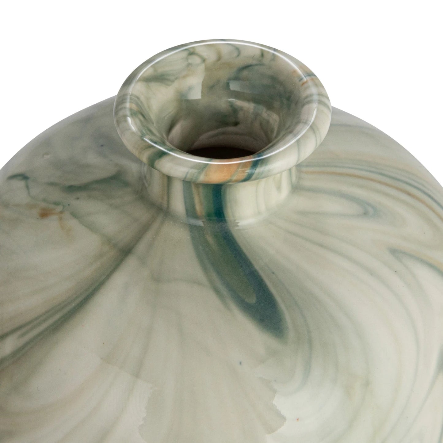 Stoneware Vases with Marbled Design