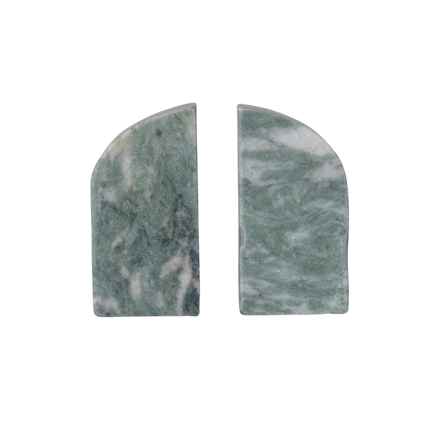 Green Marbled Bookends