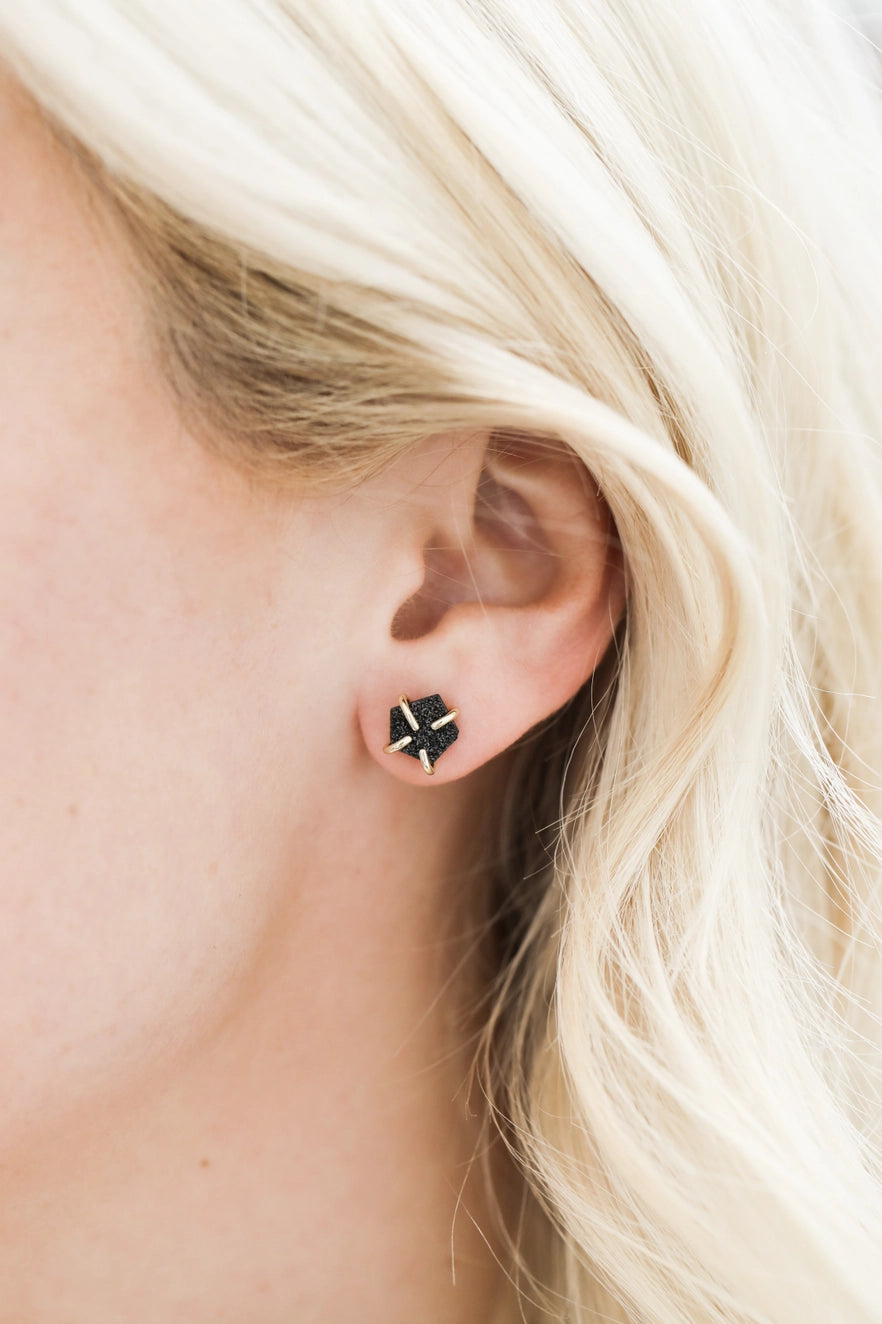 Druzy Prong Earrings