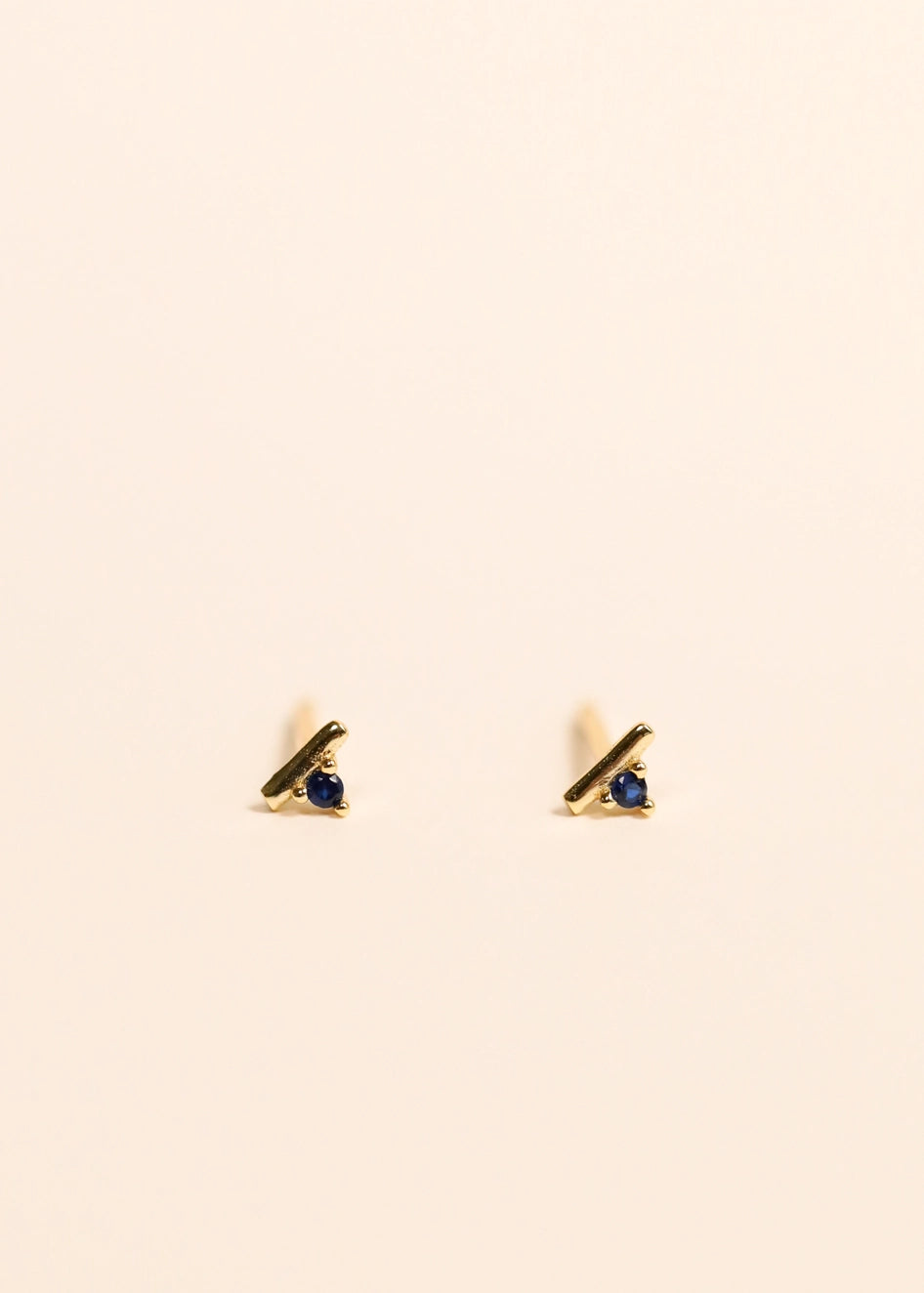 Sapphire Stud Bar Earring
