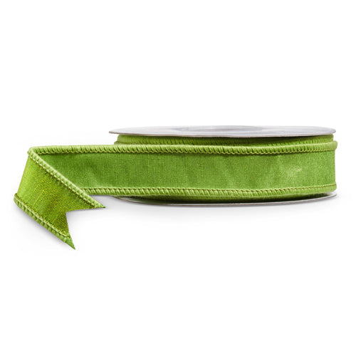 Green ribbon on a white background