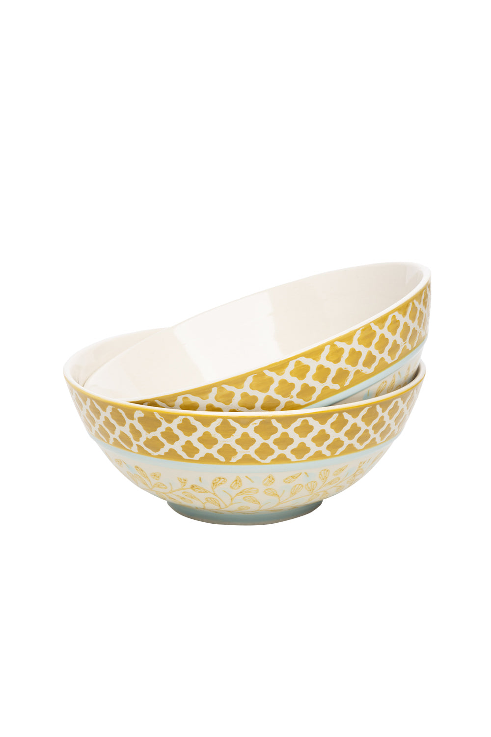 stamped stoneware bowl for kitchen