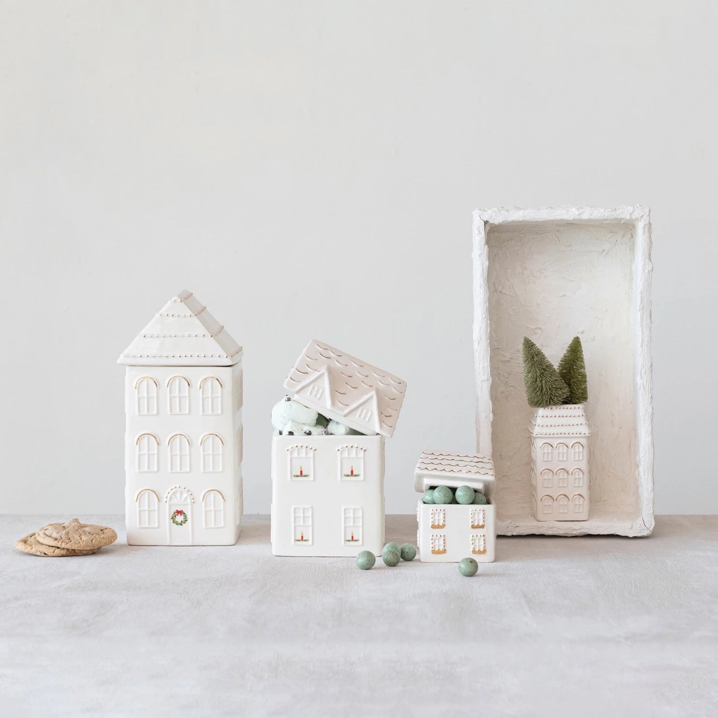 Stoneware House Cookie Jar