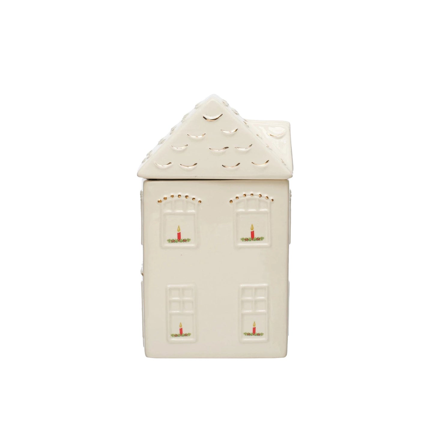 Stoneware Holiday Cookie Jar