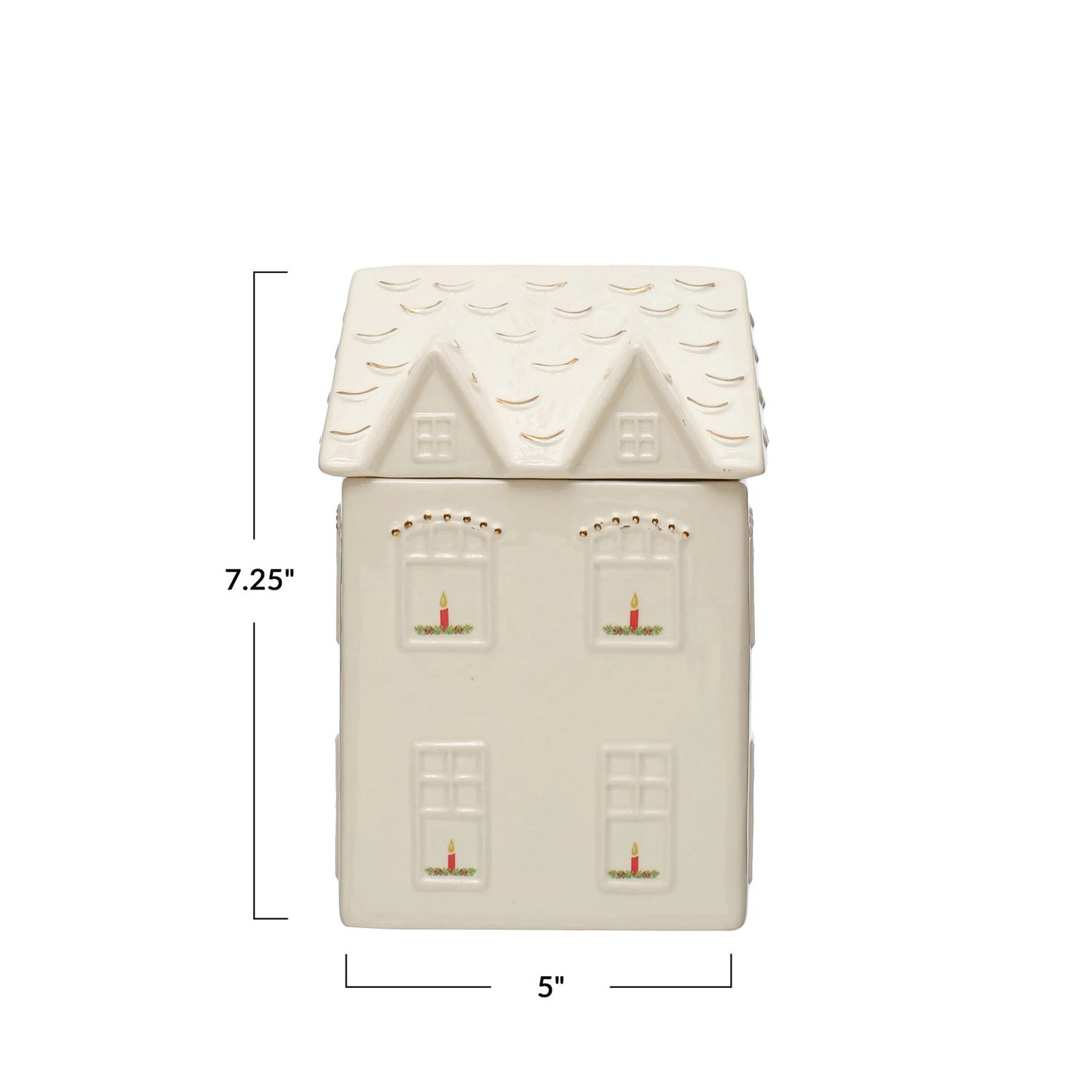 Stoneware Holiday Cookie Jar