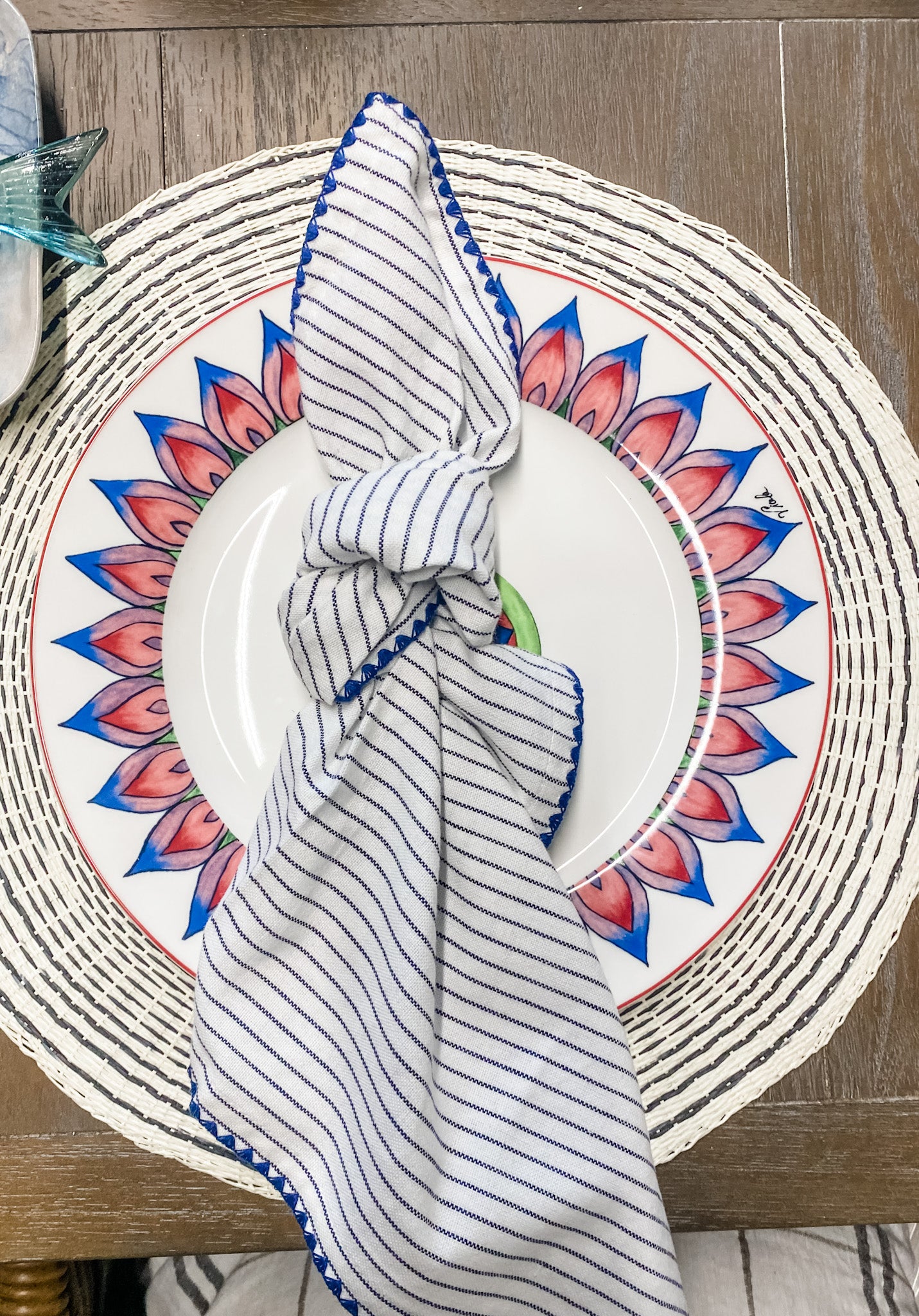 Stripe Embellished Napkin