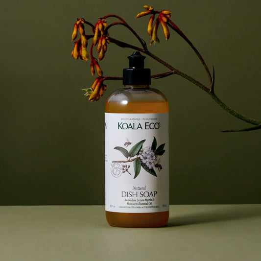 chemical free home cleaning product featured on a green background