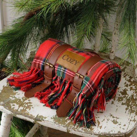 Carry Along Throw - Cozy Red Tartan Plaid