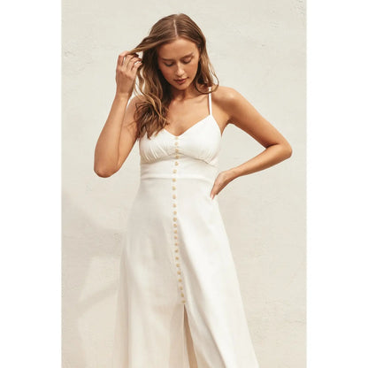 Button Front Maxi Dress