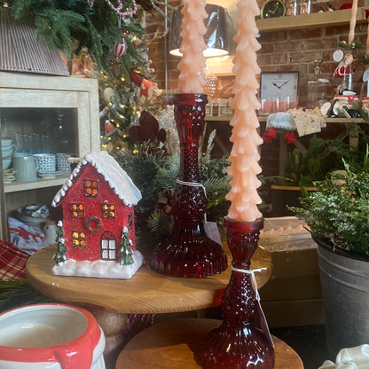 Red Candle Holder