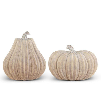 Resin Ribbed Pumpkin