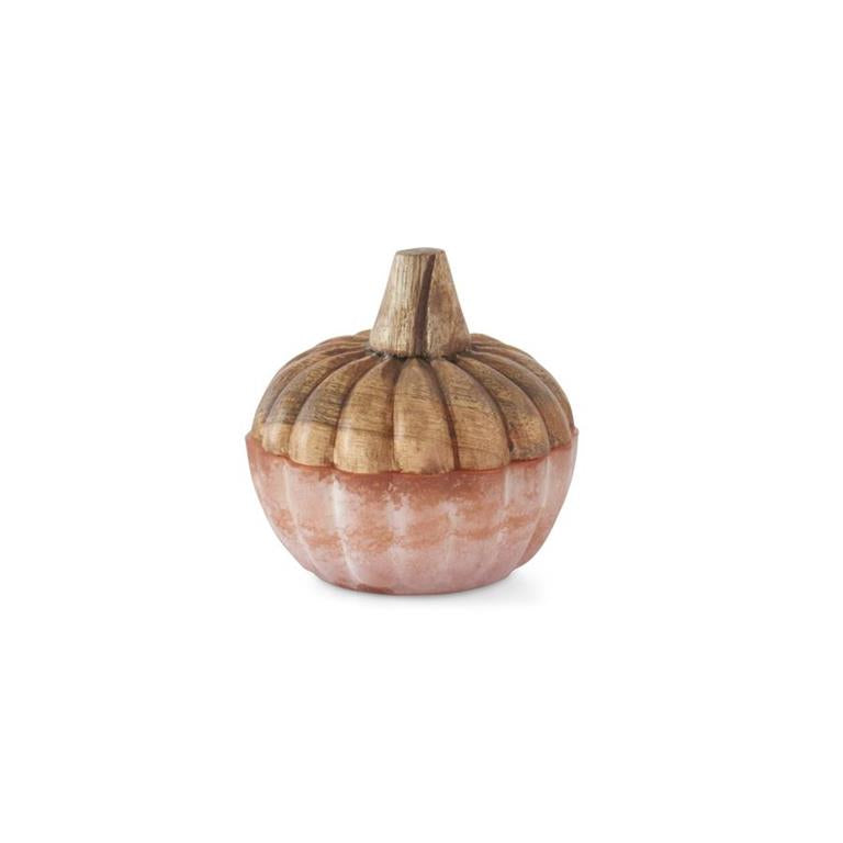 Textured Glass Pumpkin Candle