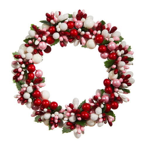 Beaded Berry and Pearl mini Wreath