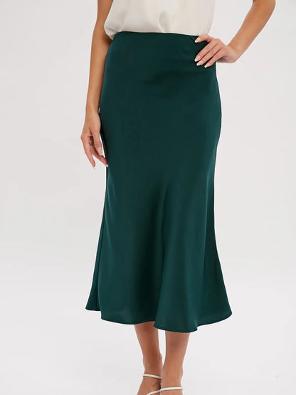 Satin Midi Skirt