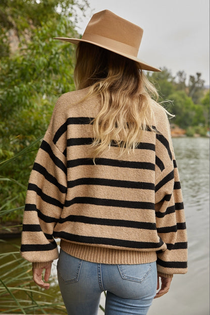 Knit Oversized Striped Sweater