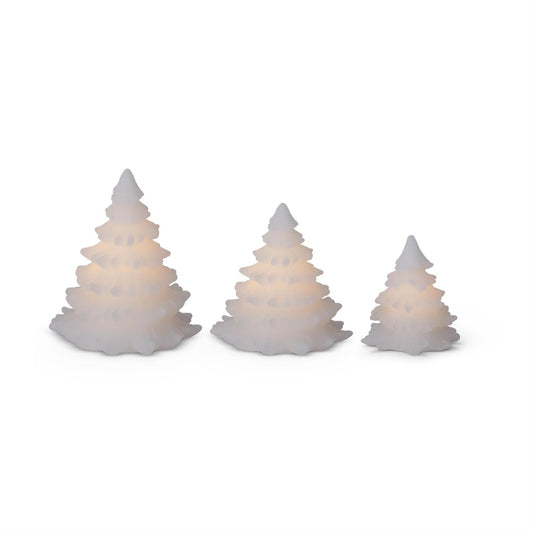 Short White LED Christmas Candles