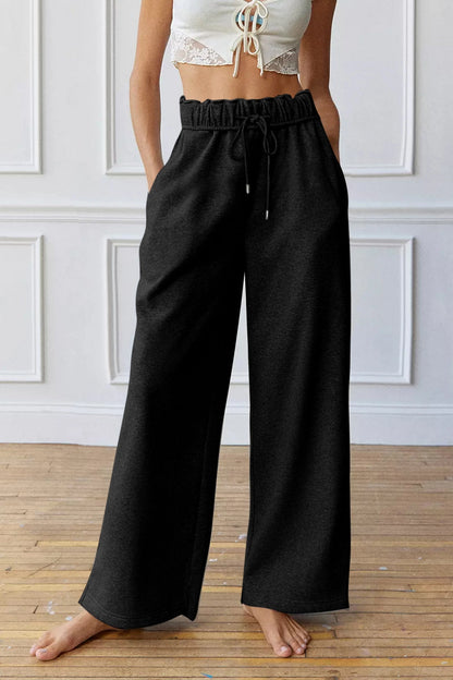 Greta Elastic High Waist Drawstring Sweatpants