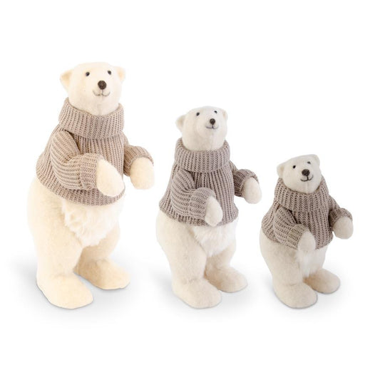 Cream Fur Polar Bear with Sweater