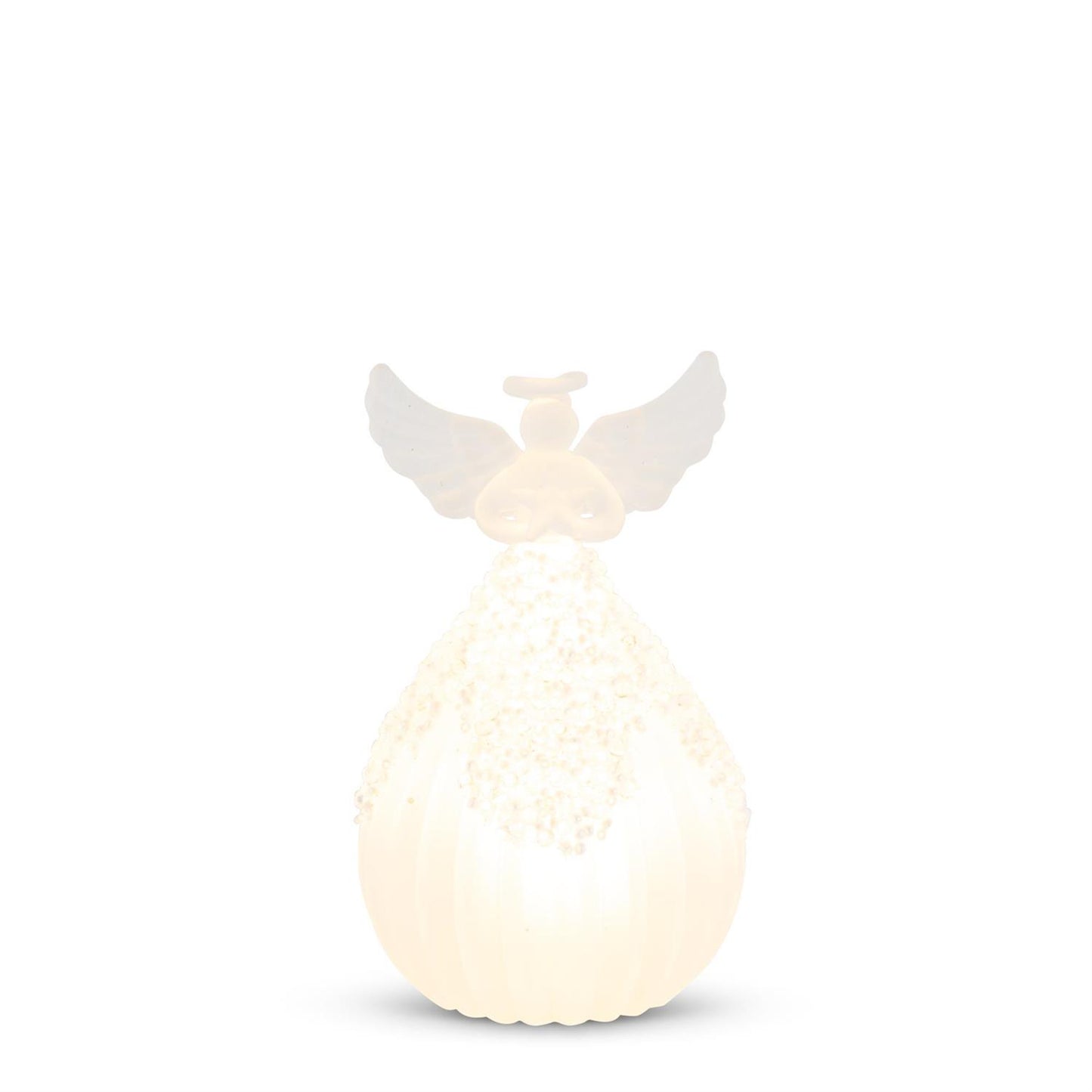 Frosted Ribbed Glass LED Angel