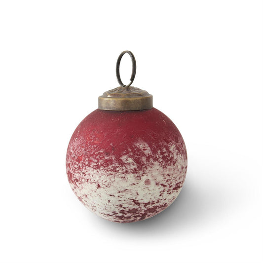 Red & White Speckled Ornament