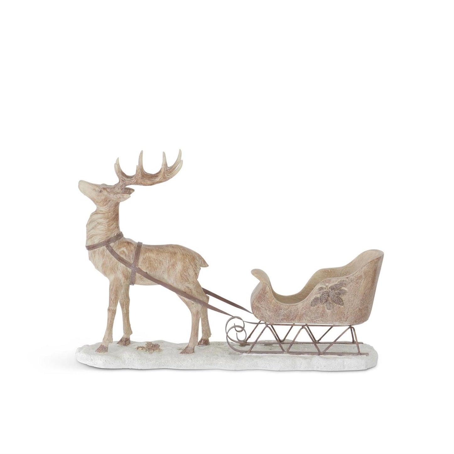 Resin Reindeer Pulling Sleigh