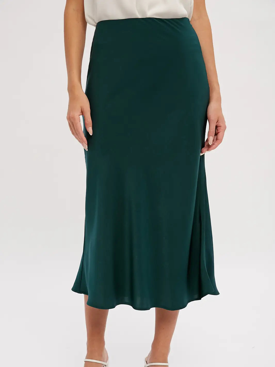 Satin Midi Skirt
