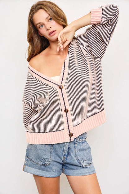 Ribbed Knit Cardigan