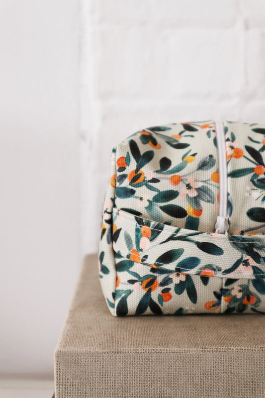 Sage Citrus Makeup Bag