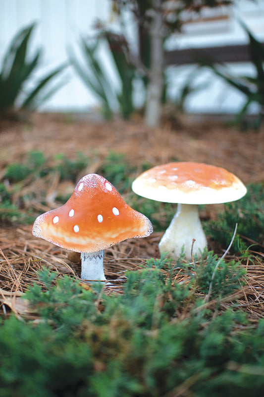 Metal Mushroom Yard Art