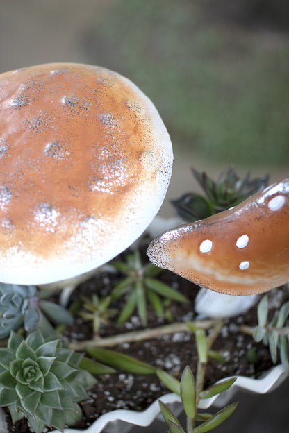 Metal Mushroom Yard Art