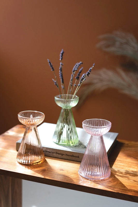 Glass Vase and Taper Holders