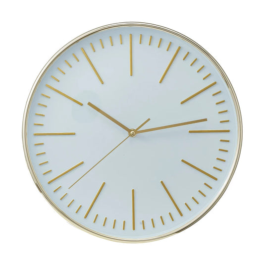 White & Gold Wall Clock