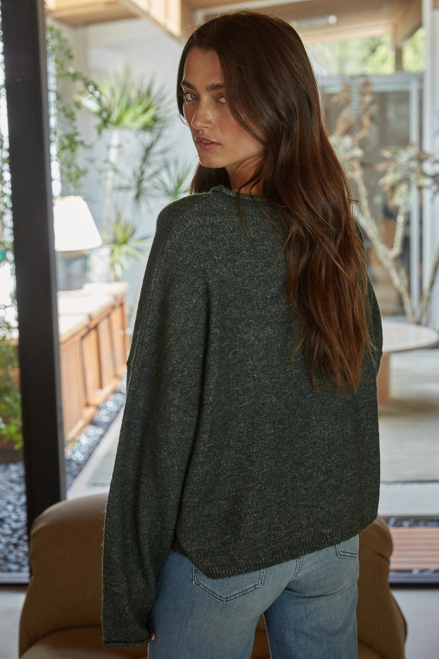 Knit Sweater with Fish Print
