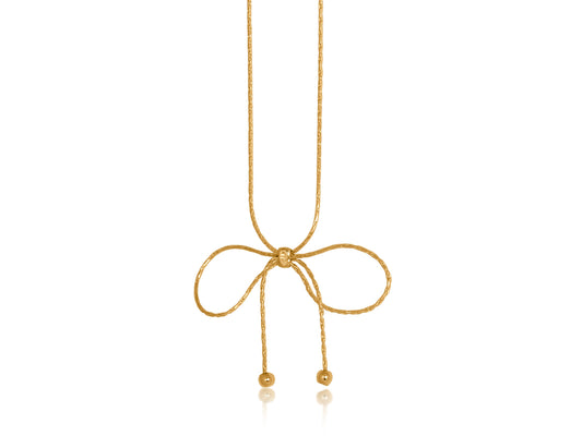 Gold Sylvie Bow Chain Necklace