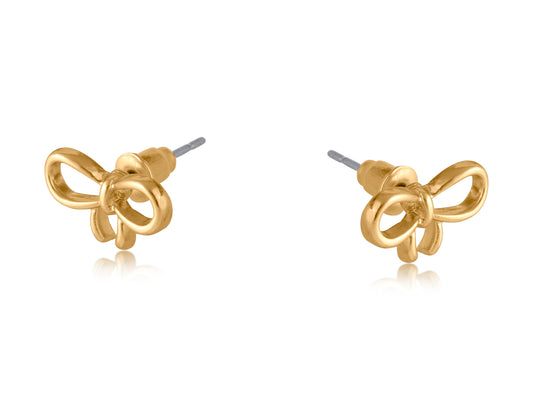 Gold Santorini Bow Stud Earrings