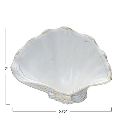 Stoneware Shell Shaped Dish