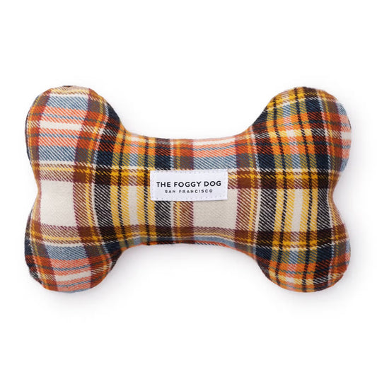 Cornucopia Plaid Flannel Dog Squeaky Toy
