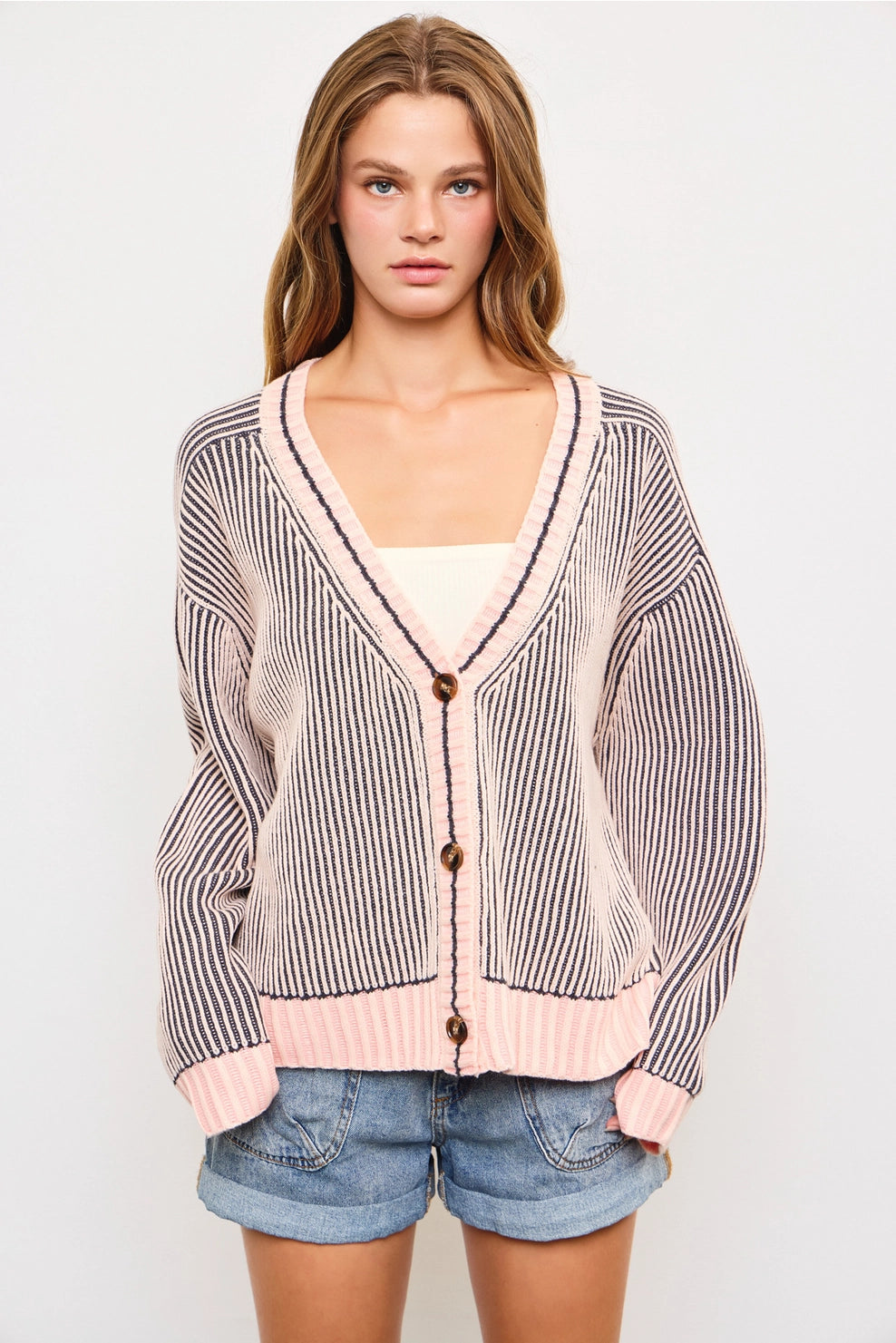 Ribbed Knit Cardigan