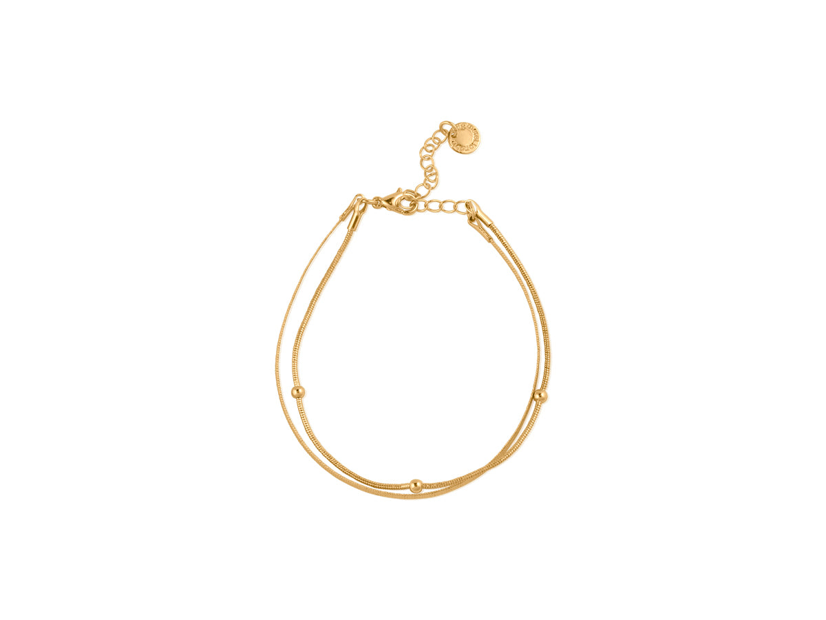 Gold Layla Dotted Layered Bracelet