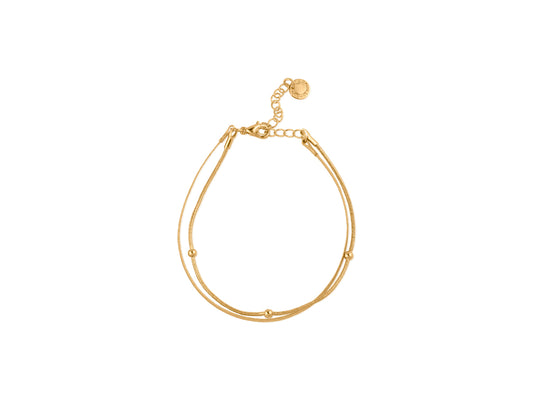 Gold Layla Dotted Layered Bracelet