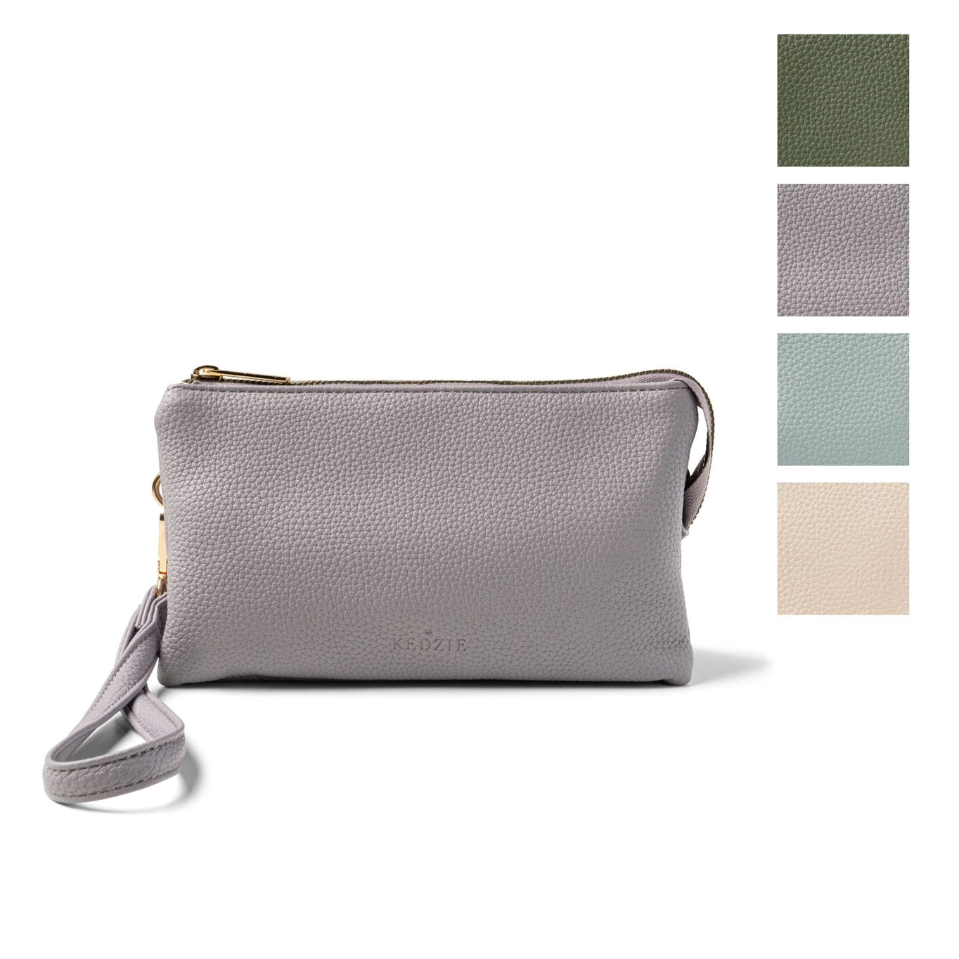 light purple kedzie eclipse crossbody wallet purse with squares showing all color options available
