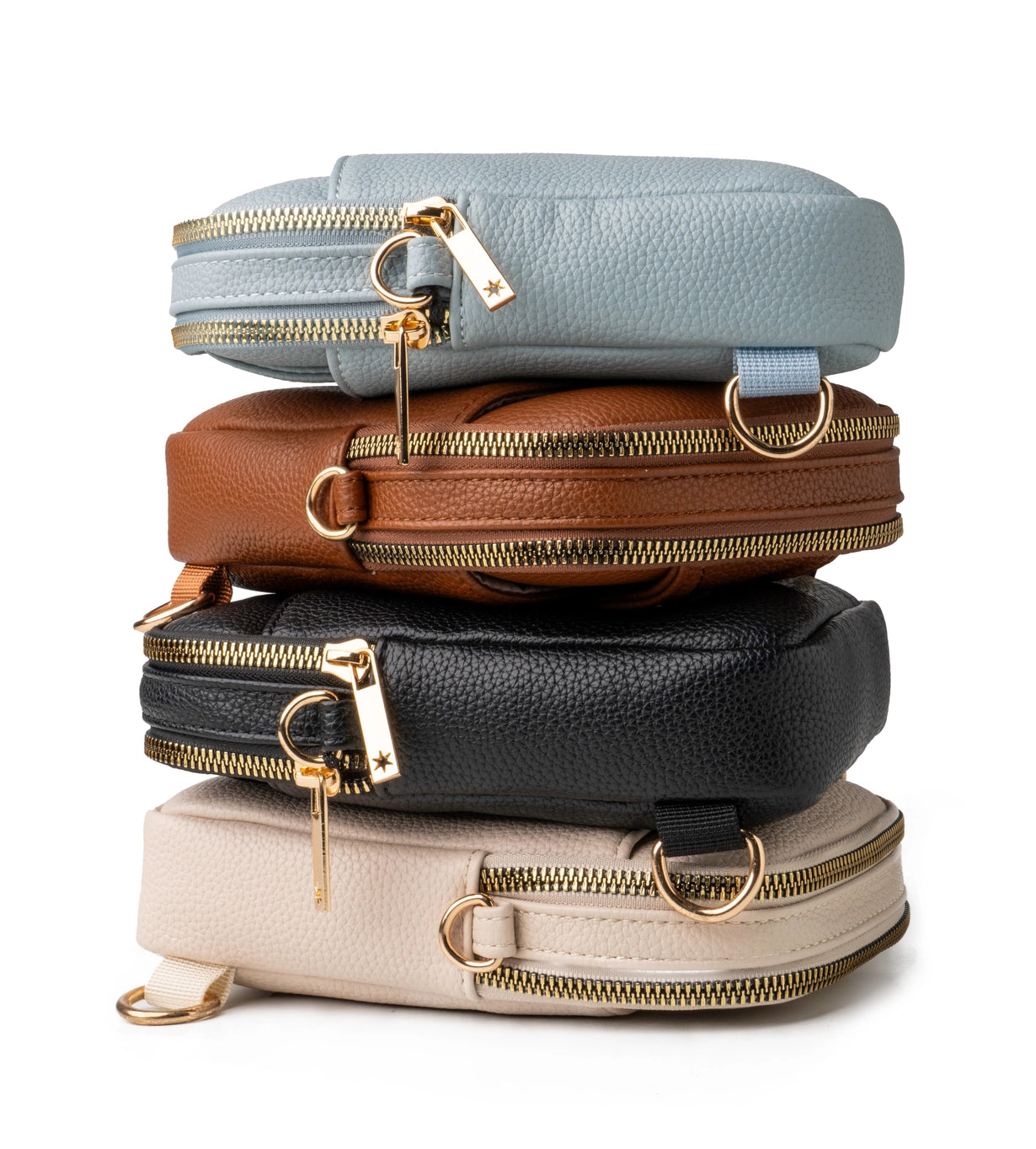 stacked kedzie solstice purse showing all color options