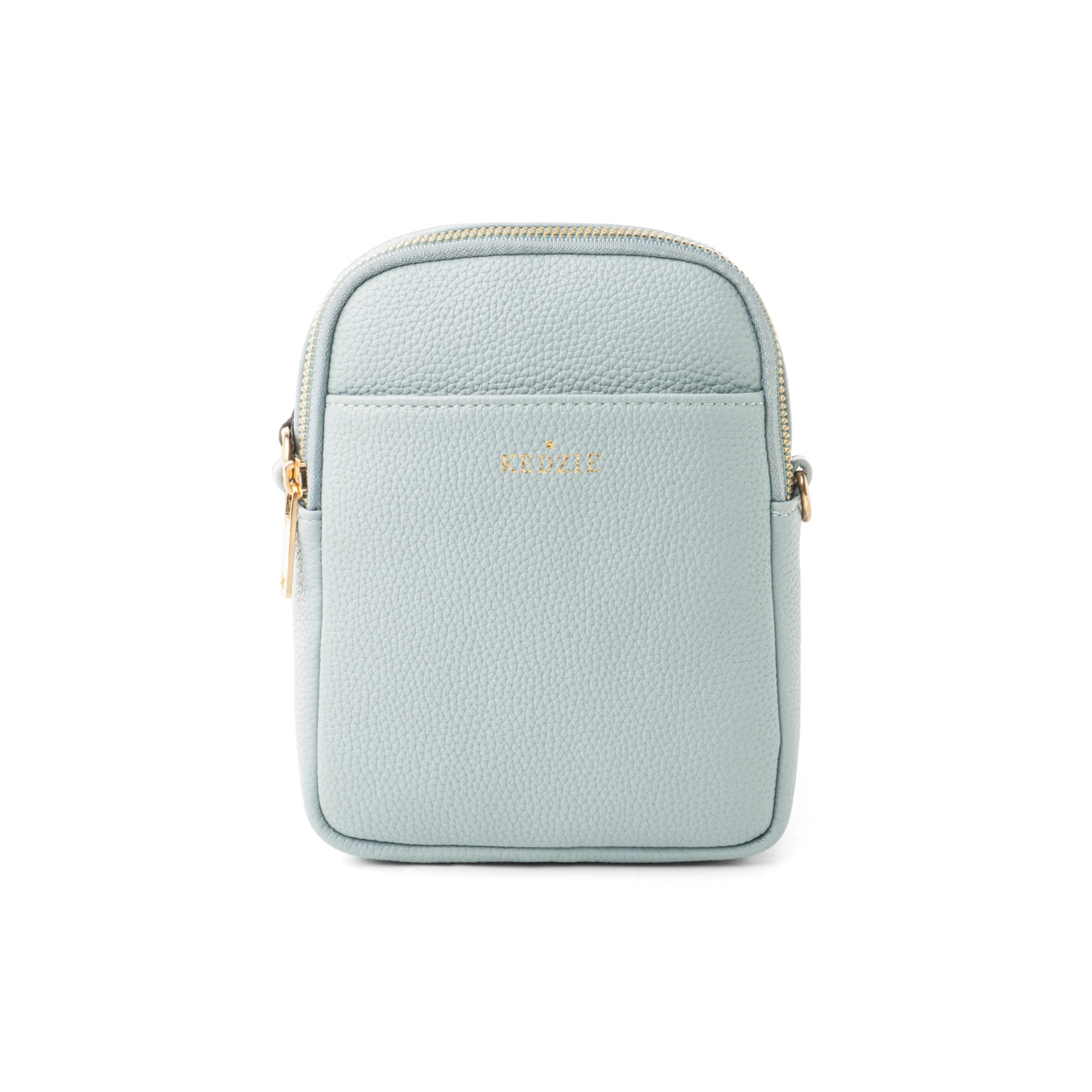 light blue vegan leather kedize purse
