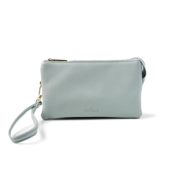 light blue kedzie eclipse crossbody or wristlet wallet purse